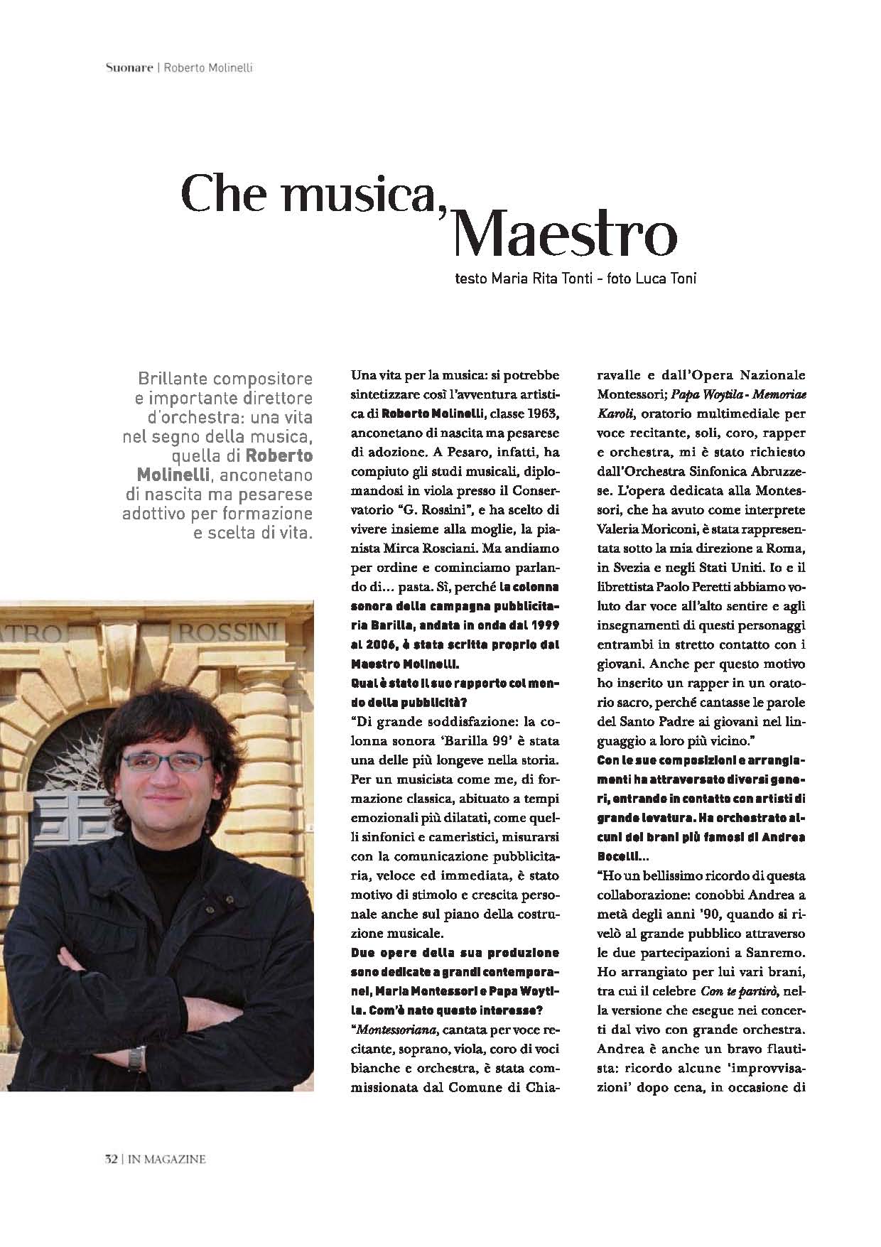 IN Magazine intervista Roberto Molinelli